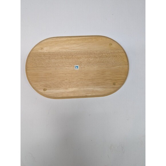 Kamenstein Thailand MCM Wood/Ceramic Cheese Cutting Board/Tray Charcuterie 21x13 - Picture 4 of 6